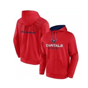NHL Washington Capitals Wordmark Red Pullover Hoodie - Men's Medium